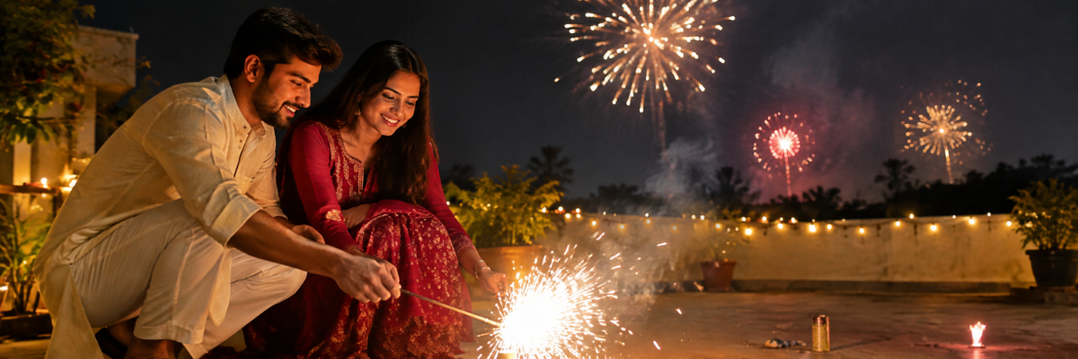 Vishu festival fireworks